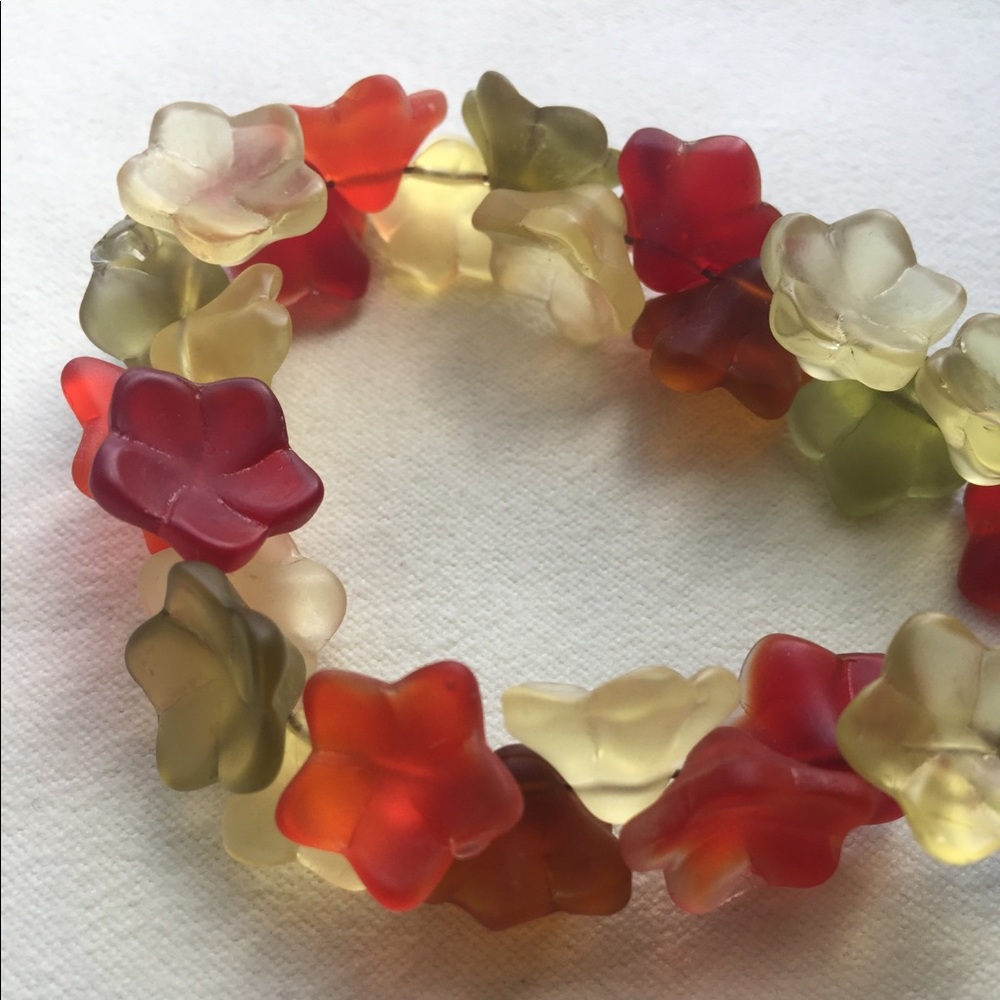 Acrylic “candy” flower bracelet